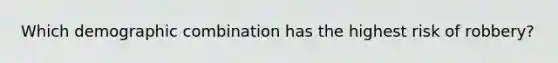 Which demographic combination has the highest risk of robbery?