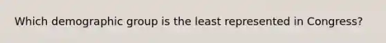 Which demographic group is the least represented in Congress?