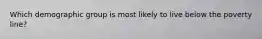 Which demographic group is most likely to live below the poverty line?