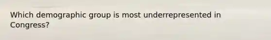Which demographic group is most underrepresented in Congress?