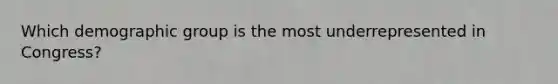 Which demographic group is the most underrepresented in Congress?