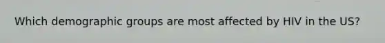 Which demographic groups are most affected by HIV in the US?