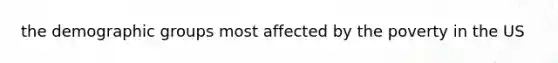 the demographic groups most affected by the poverty in the US