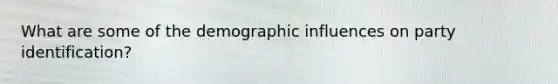 What are some of the demographic influences on party identification?