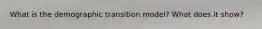 What is the demographic transition model? What does it show?
