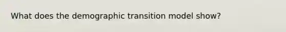 What does the demographic transition model show?