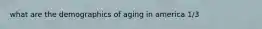 what are the demographics of aging in america 1/3