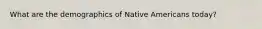 What are the demographics of Native Americans today?