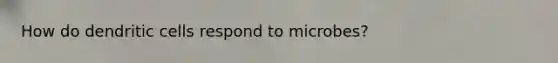 How do dendritic cells respond to microbes?