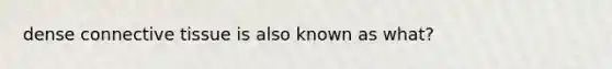 dense connective tissue is also known as what?