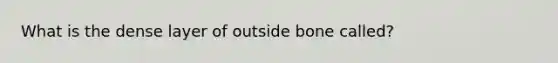 What is the dense layer of outside bone called?