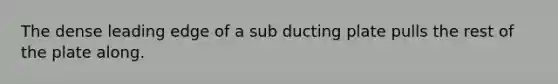 The dense leading edge of a sub ducting plate pulls the rest of the plate along.