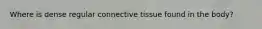 Where is dense regular connective tissue found in the body?