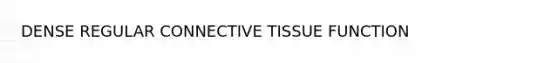 DENSE REGULAR CONNECTIVE TISSUE FUNCTION