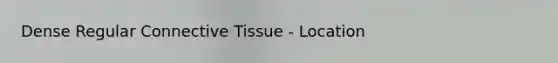 Dense Regular Connective Tissue - Location