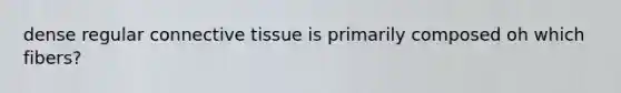 dense regular connective tissue is primarily composed oh which fibers?