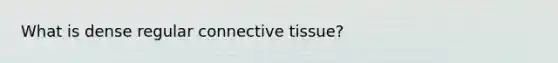 What is dense regular connective tissue?