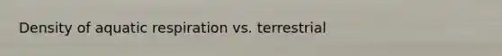 Density of aquatic respiration vs. terrestrial