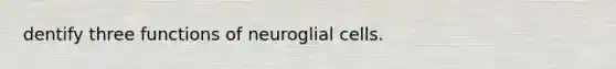 dentify three functions of neuroglial cells.