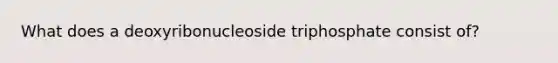 What does a deoxyribonucleoside triphosphate consist of?