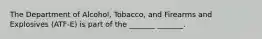 The Department of Alcohol, Tobacco, and Firearms and Explosives (ATF-E) is part of the _______ _______.