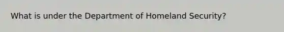 What is under the Department of Homeland Security?