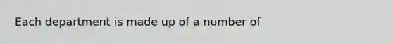 Each department is made up of a number of