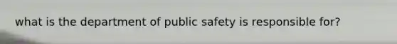 what is the department of public safety is responsible for?