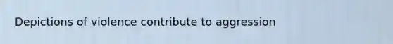 Depictions of violence contribute to aggression