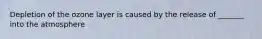 Depletion of the ozone layer is caused by the release of _______ into the atmosphere
