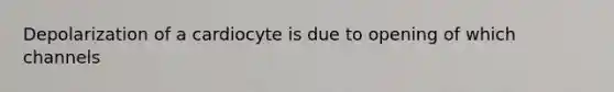 Depolarization of a cardiocyte is due to opening of which channels