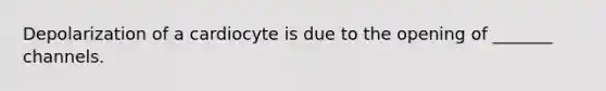 Depolarization of a cardiocyte is due to the opening of _______ channels.