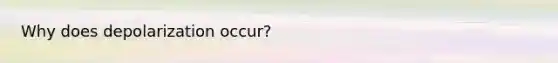 Why does depolarization occur?