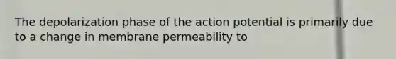 The depolarization phase of the action potential is primarily due to a change in membrane permeability to