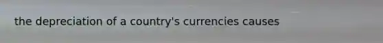 the depreciation of a country's currencies causes