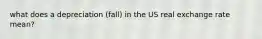 what does a depreciation (fall) in the US real exchange rate mean?