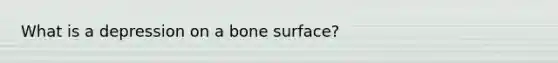 What is a depression on a bone surface?