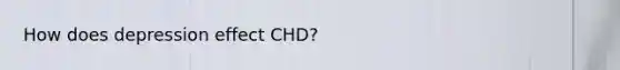 How does depression effect CHD?