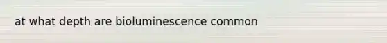 at what depth are bioluminescence common