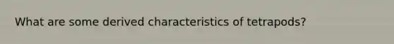 What are some derived characteristics of tetrapods?