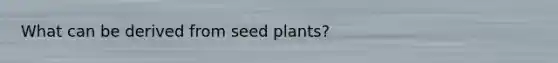 What can be derived from seed plants?