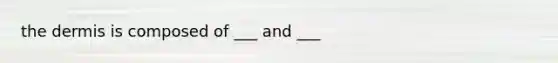 the dermis is composed of ___ and ___