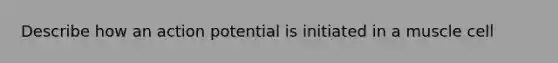 Describe how an action potential is initiated in a muscle cell