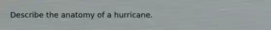 Describe the anatomy of a hurricane.