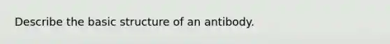 Describe the basic structure of an antibody.