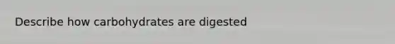 Describe how carbohydrates are digested