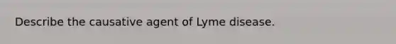 Describe the causative agent of Lyme disease.