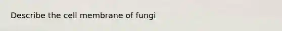 Describe the cell membrane of fungi