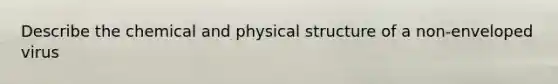 Describe the chemical and physical structure of a non-enveloped virus