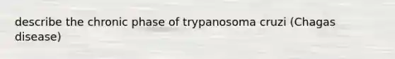 describe the chronic phase of trypanosoma cruzi (Chagas disease)